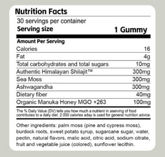 Shilajit 3-in-1 Gummies for Men